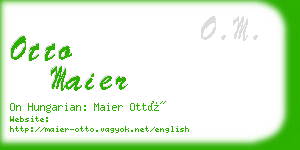 otto maier business card